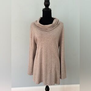 J. Jill Taupe Cowl Neck Sweater